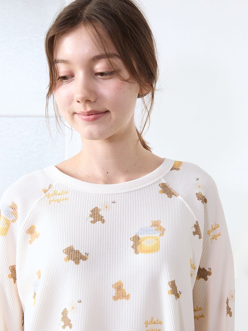 はちみつベア柄プルオーバー(カットソー・Tシャツ)｜ルーム