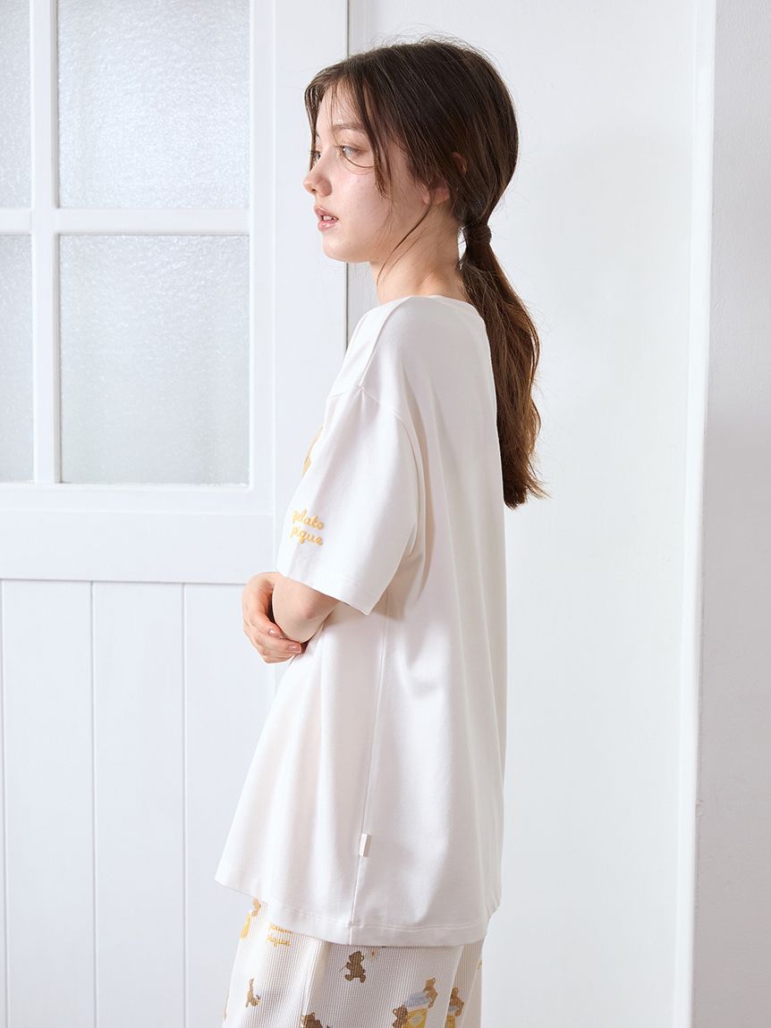 はちみつベア柄ワンポイントTシャツ(カットソー・Tシャツ