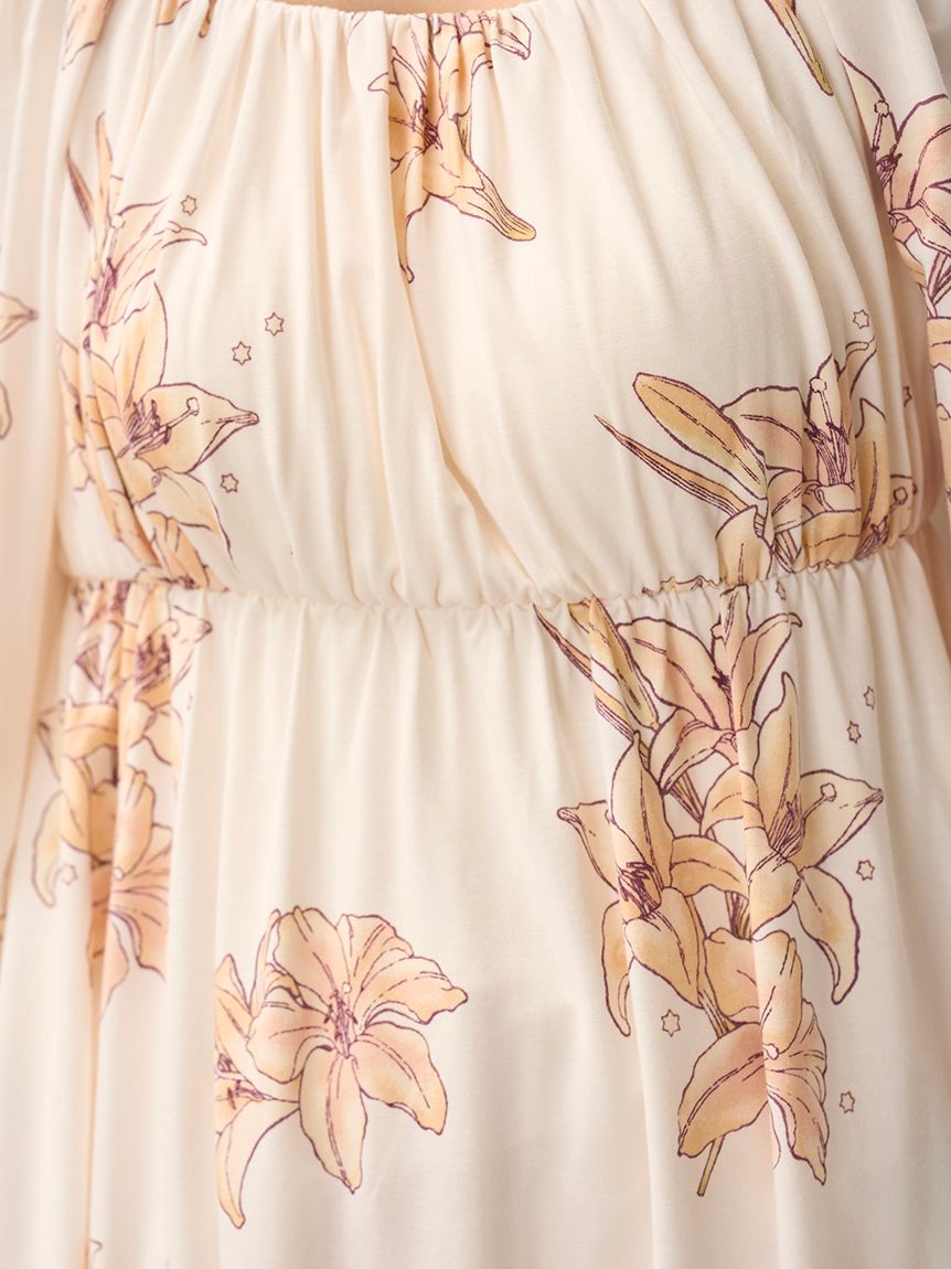 MUCHA】リリー柄カップインプルオーバー(カットソー・Tシャツ)｜ルーム