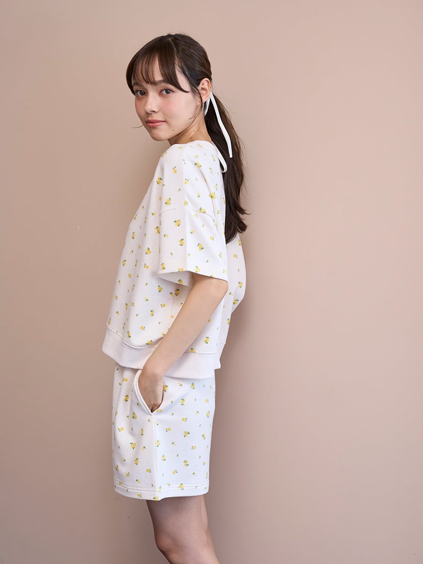 MASH SUMMER WEEK限定】小花柄裏毛プルオーバー＆ショートパンツ