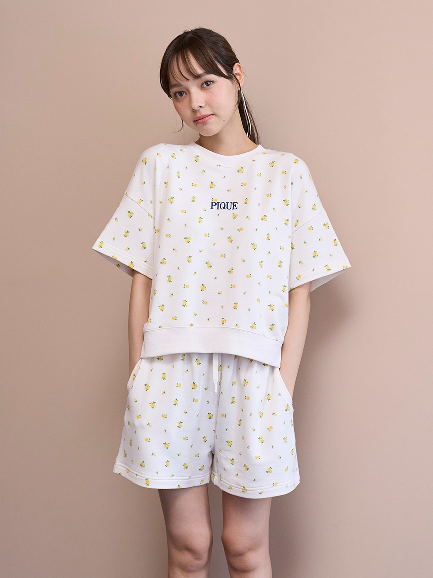 MASH SUMMER WEEK限定】小花柄裏毛プルオーバー＆ショートパンツ