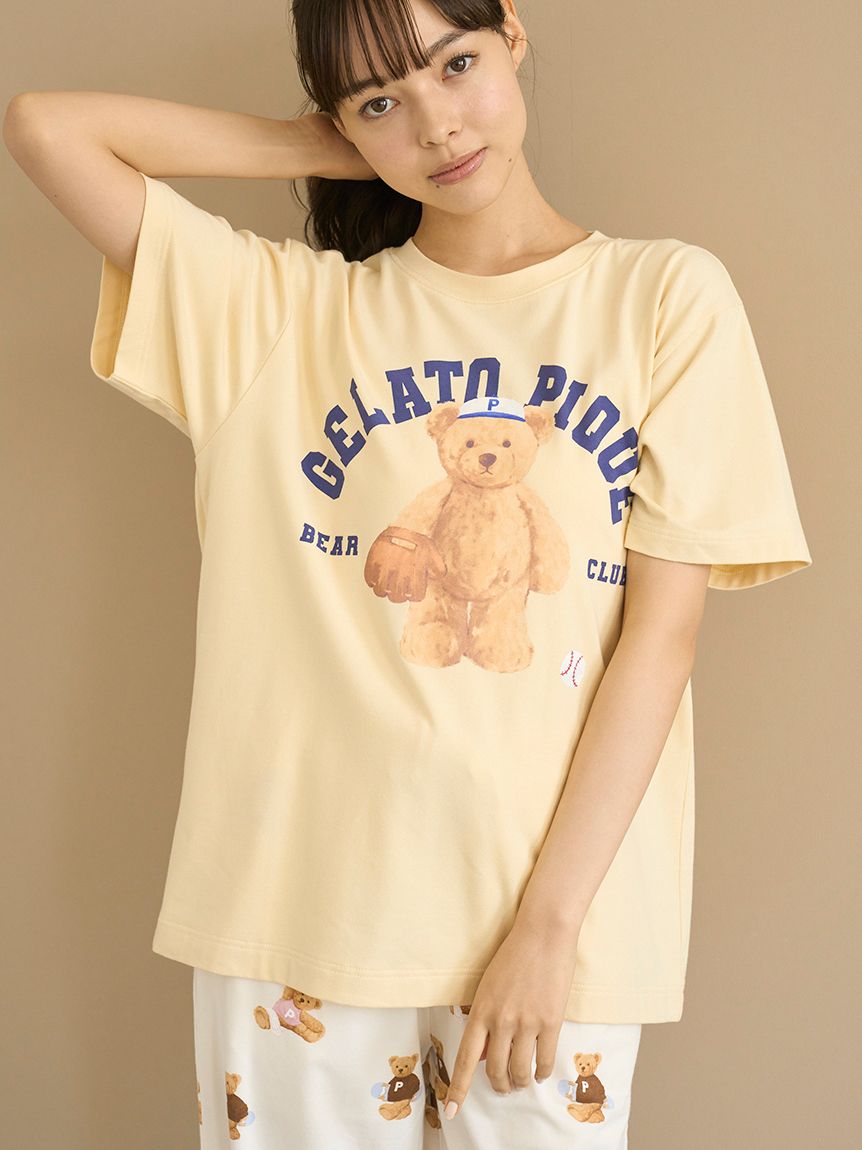 ジェラピケ　ラッピング済みベア柄ワンポイントＴシャツ＆ギンガムチェックショーパン 楽天市場】【ラッピング済み】DOG柄ワンポイントTシャツ