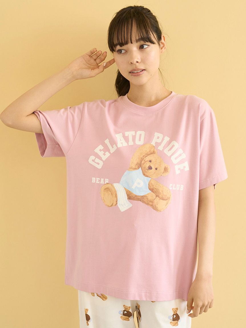 【新品未使用】gelato pique ベアモチーフTシャツ＆ショーパンセット ジェラートピケ gelato pique 【ONLINE限定】ベアワンポイントT