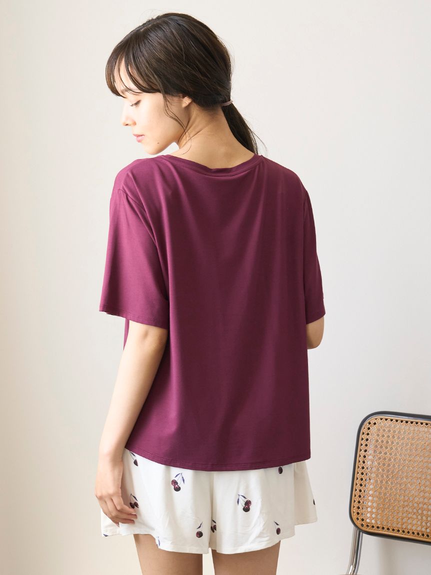 ジェラートピケ　レーヨンロゴTシャツ＆レーヨンロゴショートパンツ　上下セット 新品✨ジェラートピケ 接触冷感 レーヨンロゴTシャツ&ハーフ
