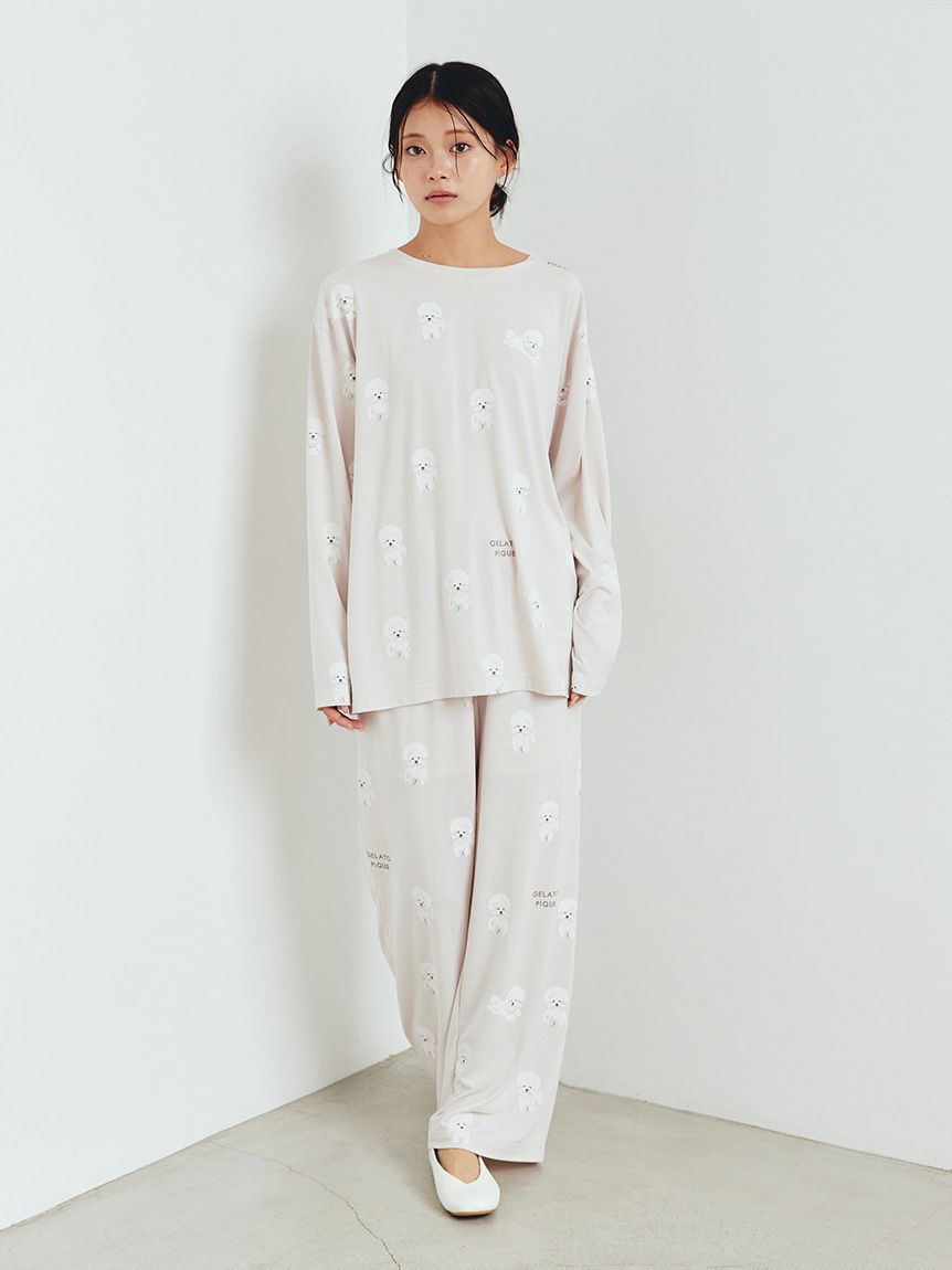 モチーフ3柄プルオーバー(カットソー・Tシャツ)｜ルームウェア