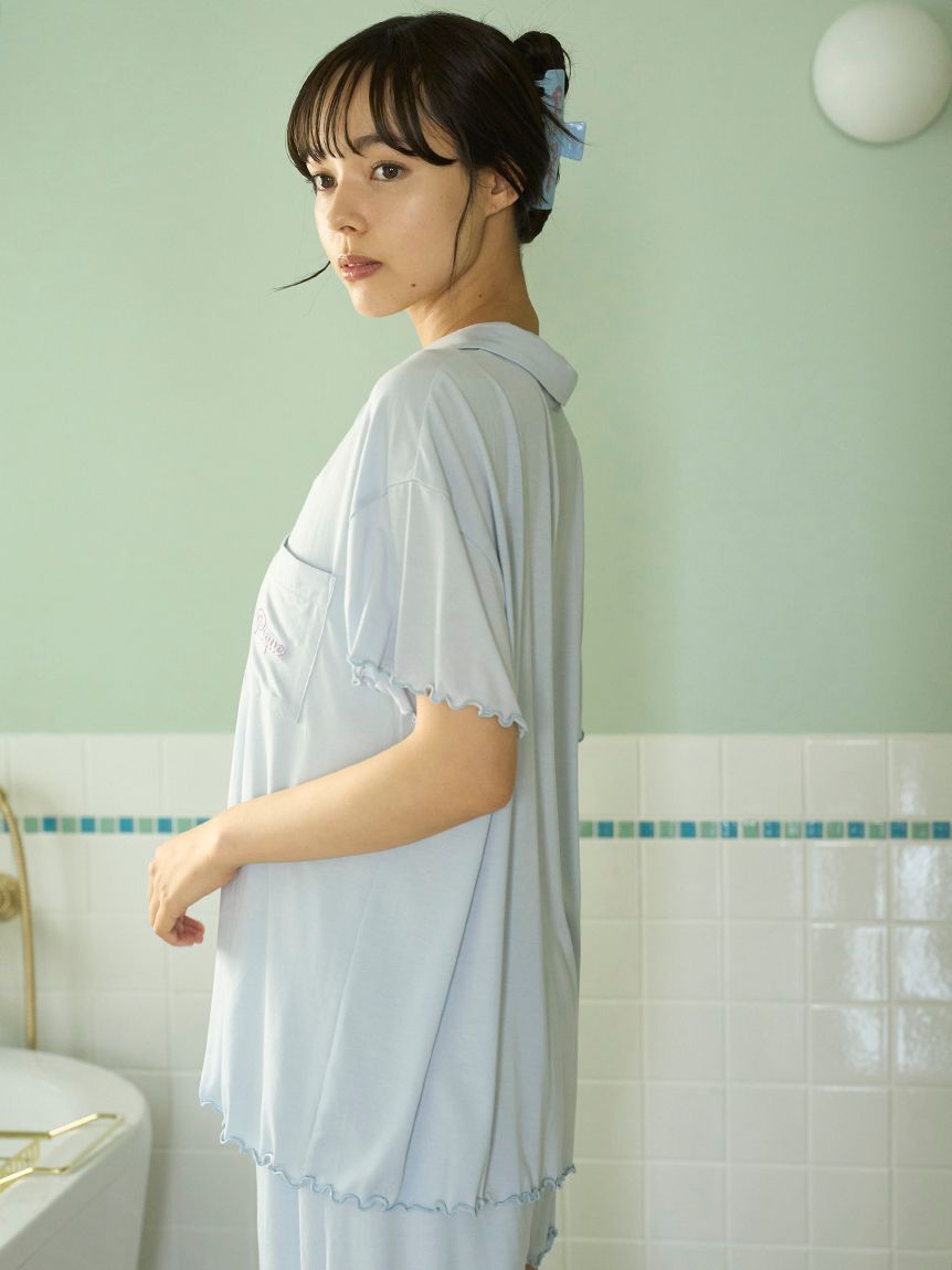 boohoo 新作 PIQUE ジャーシーシャツ & ショート セットアップ ラッピング済み】カラフルロゴシャツ&ショートパンツSET(シャツ