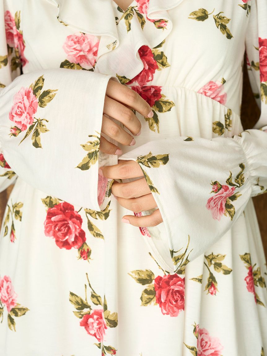 ヴィンテージローズ柄プルオーバー(カットソー・Tシャツ)｜ルーム