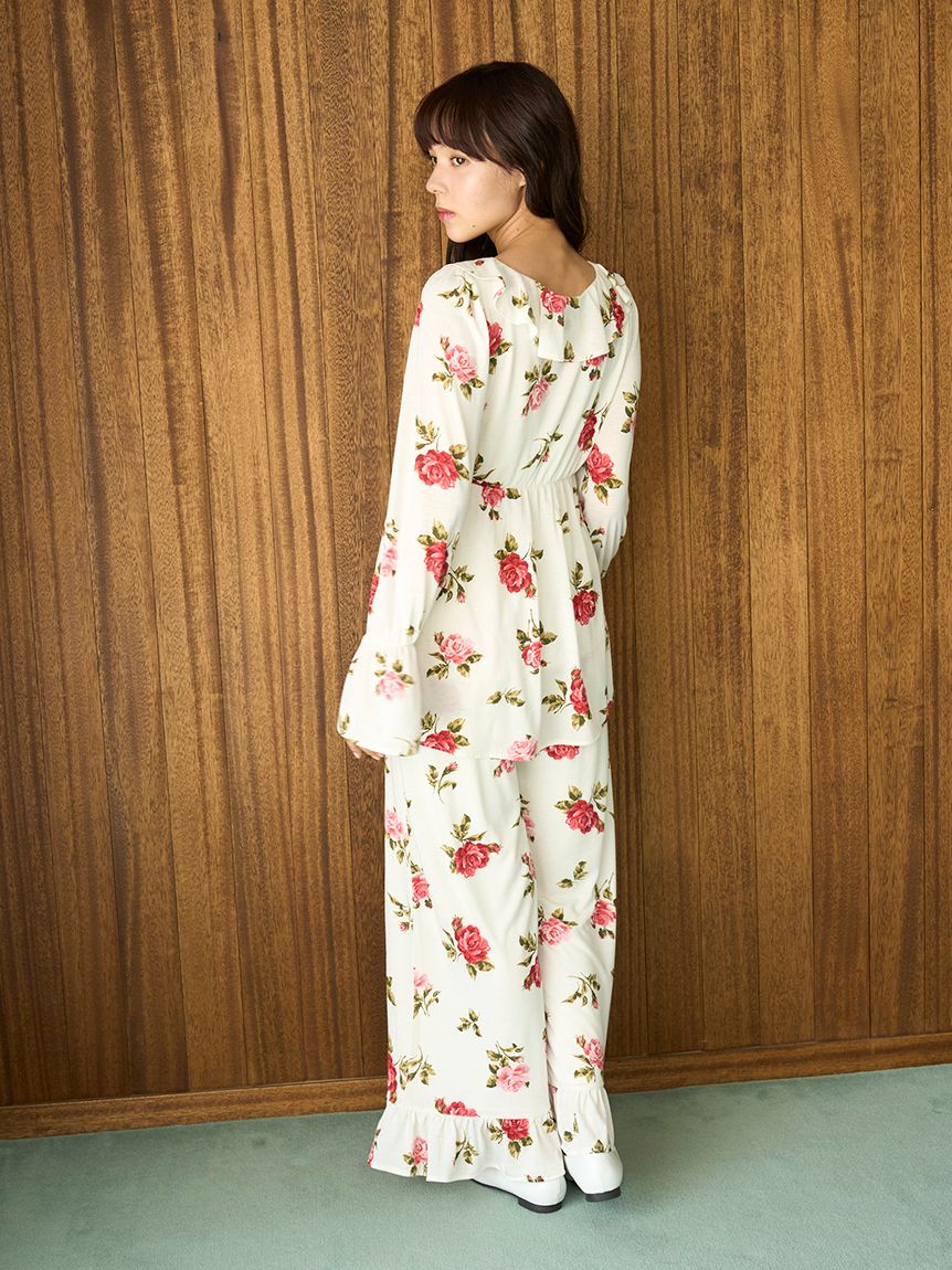 ヴィンテージローズ柄プルオーバー(カットソー・Tシャツ)｜ルーム