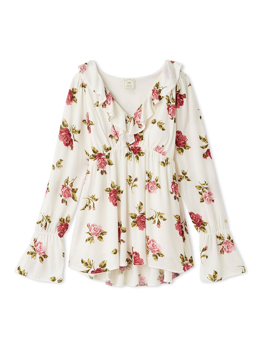 ローズ様 ヴィンテージローズ柄プルオーバー(カットソー・Tシャツ