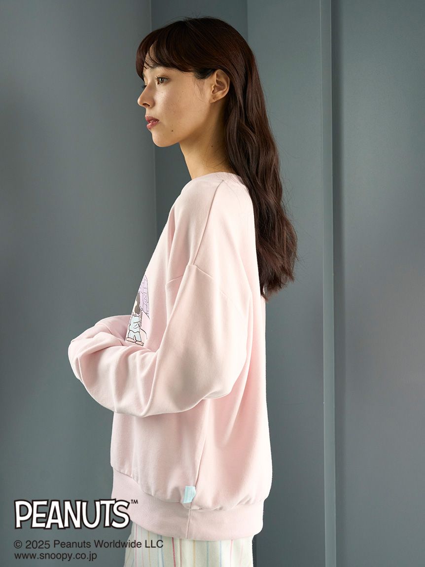 PEANUTS】オリジナルアート ワンポイント裏毛プルオーバー(プル