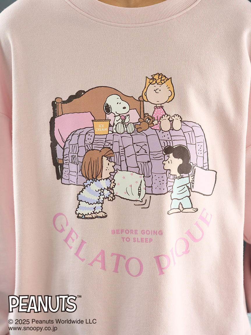 PEANUTS】オリジナルアート ワンポイント裏毛プルオーバー(プル