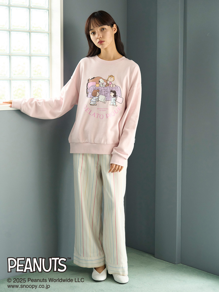PEANUTS】オリジナルアート ワンポイント裏毛プルオーバー(プル