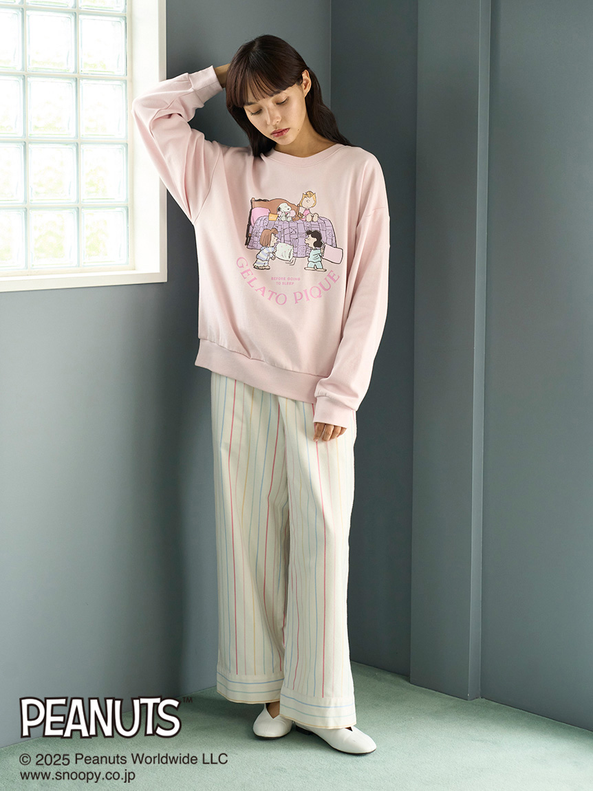 ジェラートピケ 【PEANUTS】裏毛ワンポイントプルオーバー&ショートパンツ ジェラートピケ 【PEANUTS】裏毛ワンポイントプルオーバー