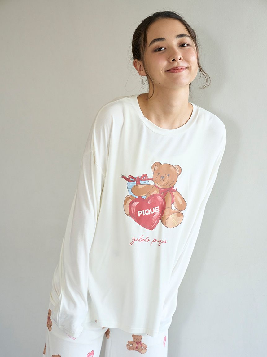 フェイバリットワンポイントロンT(カットソー・Tシャツ)｜ルームウェア