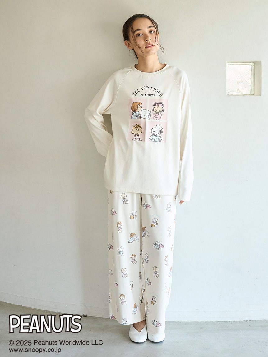 【PEANUTS】ワンポイントTシャツ& ショートパンツ gelato pique / ジェラート ピケ 【PEANUTS】ワンポイントT