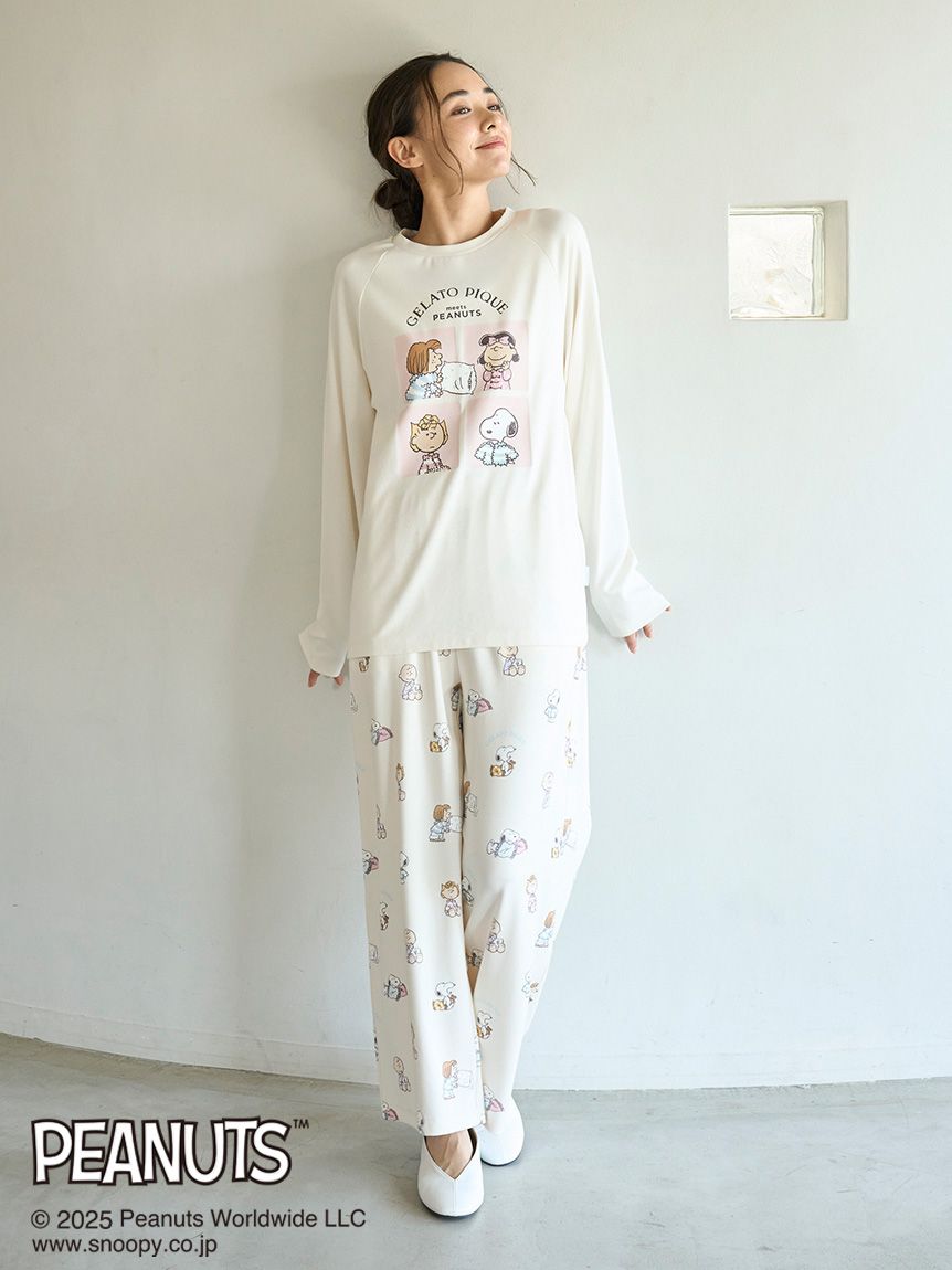 PEANUTS】オリジナルアート ワンポイントロンT(カットソー・T