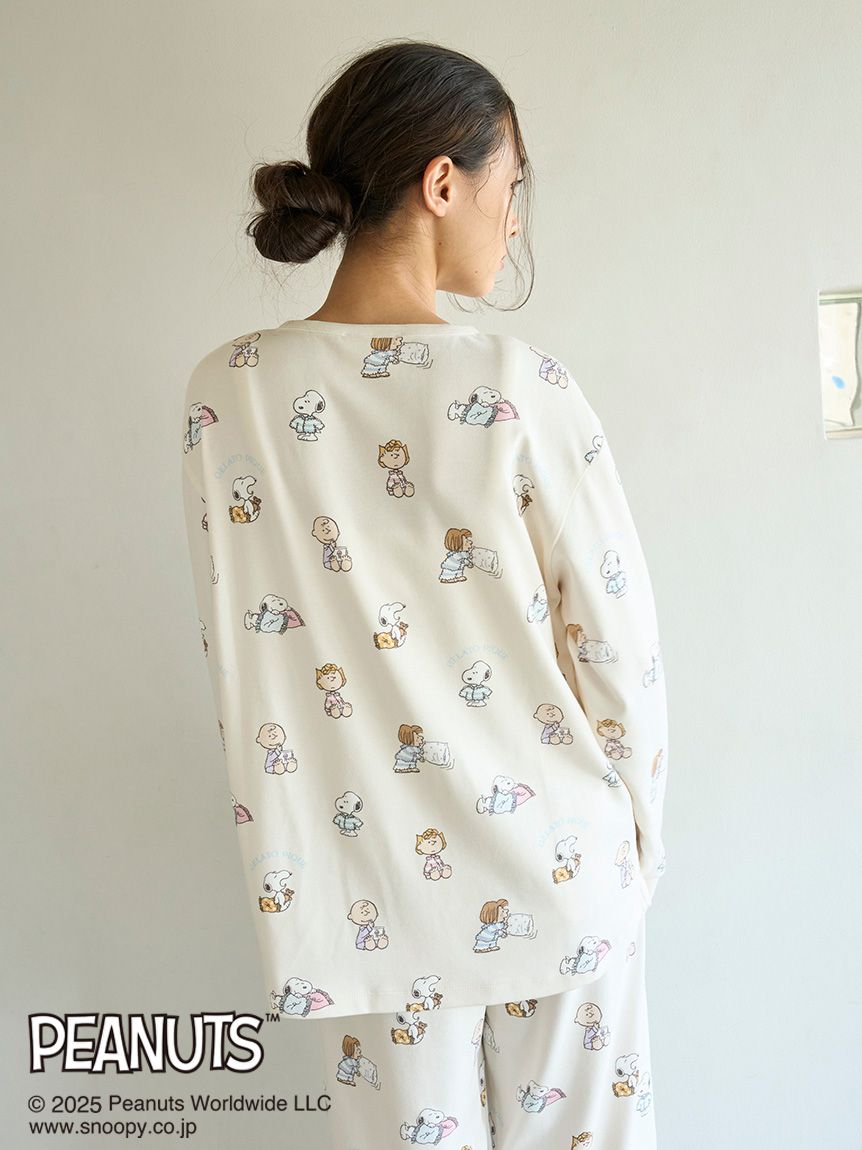 PEANUTS】オリジナルアート 総柄プルオーバー(カットソー・Tシャツ