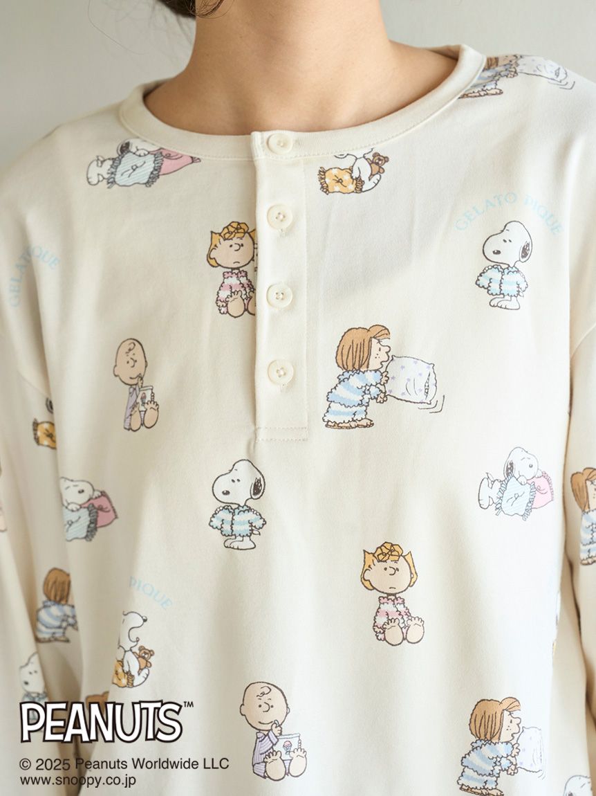 PEANUTS】オリジナルアート 総柄プルオーバー(Tシャツ