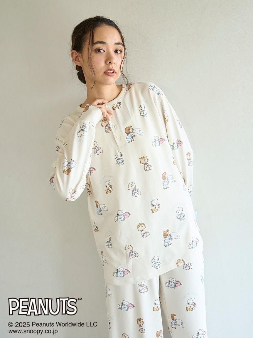PEANUTS】オリジナルアート 総柄プルオーバー(カットソー・Tシャツ