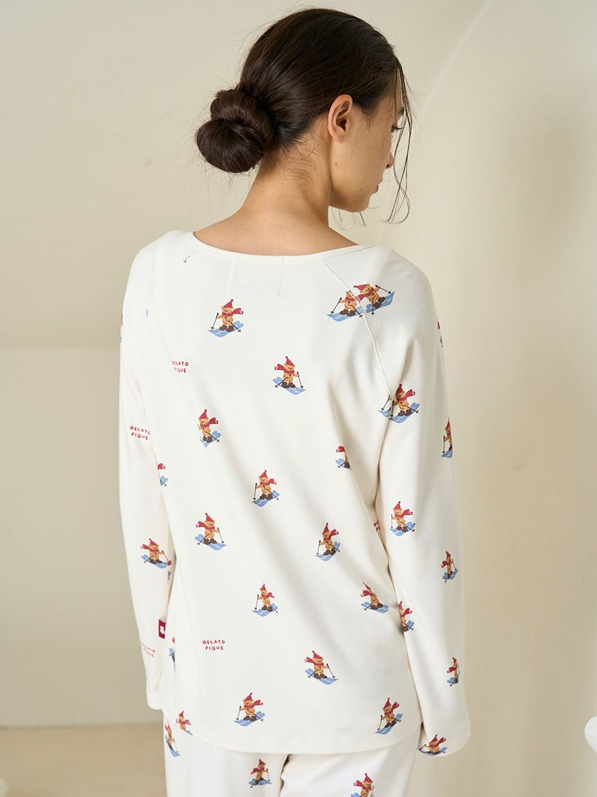 HOLIDAY】スキーベア柄ロンT(カットソー・Tシャツ)｜ルームウェア