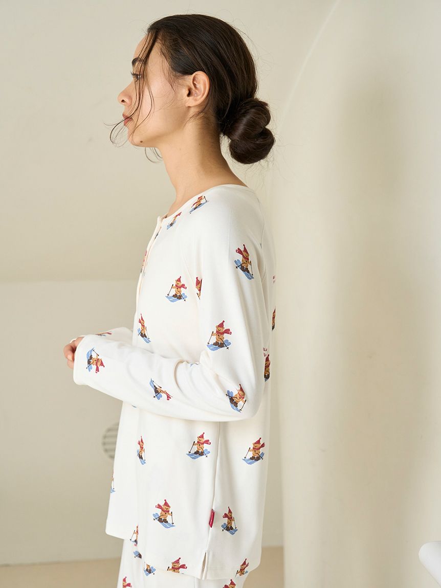 HOLIDAY】スキーベア柄ロンT(カットソー・Tシャツ)｜ルームウェア