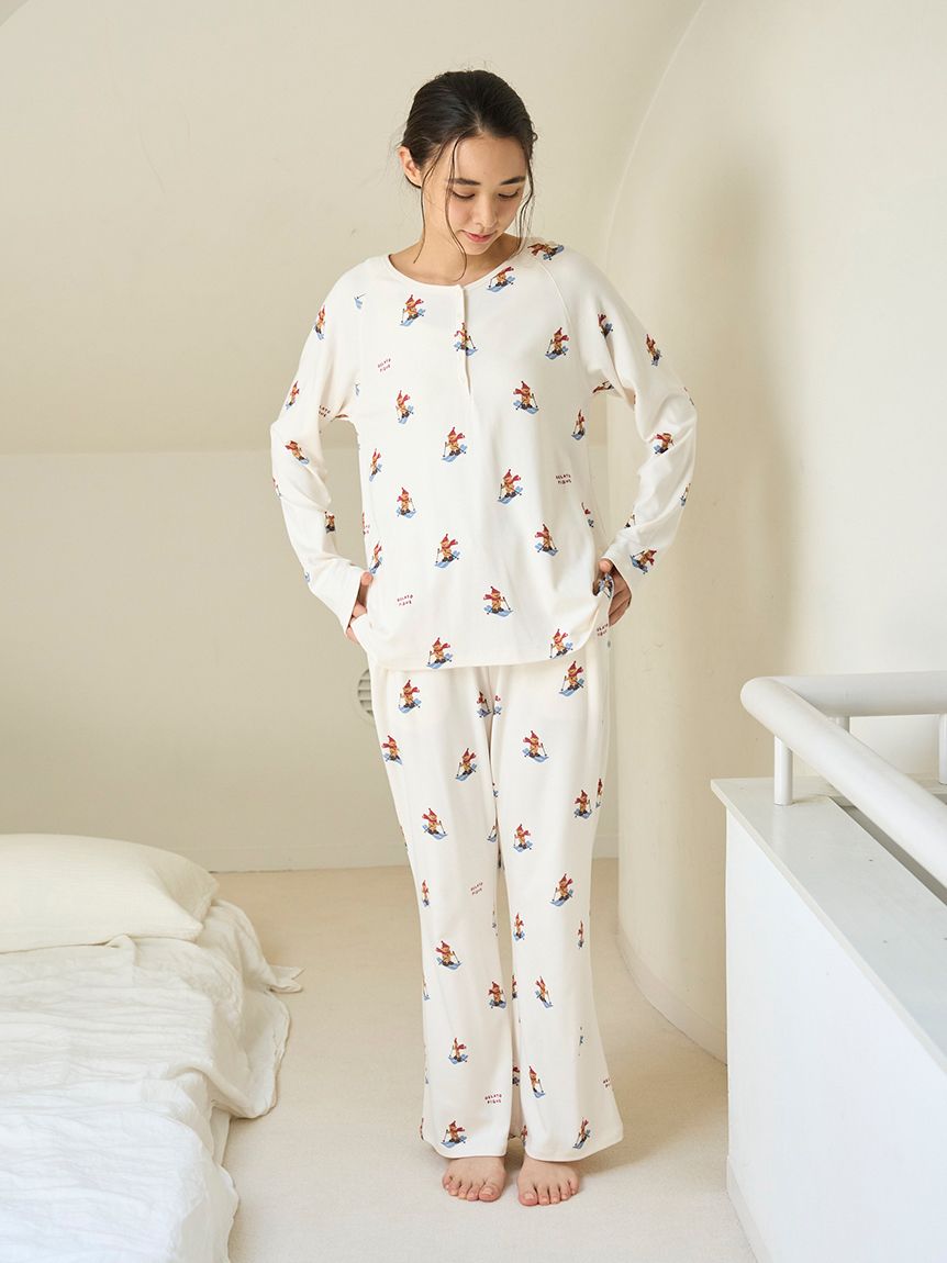 HOLIDAY】スキーベア柄ロンT(カットソー・Tシャツ)｜ルームウェア