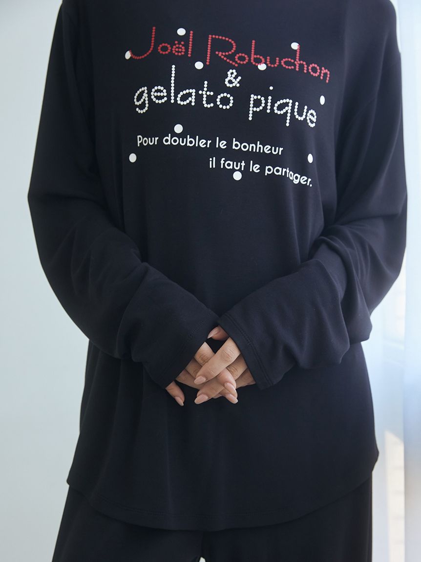 JOEL ROBUCHON】ドットワンポイントロンT(カットソー・Tシャツ