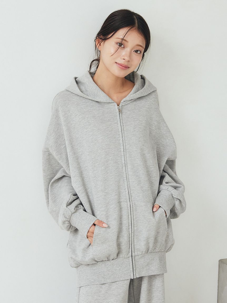 ジェラートピケ　裏毛パーカ＆裏毛ロングパンツ　スウェット　上下セット 新品 ジェラートピケ スウェットプルオーバー&ロングパンツ 上下セット