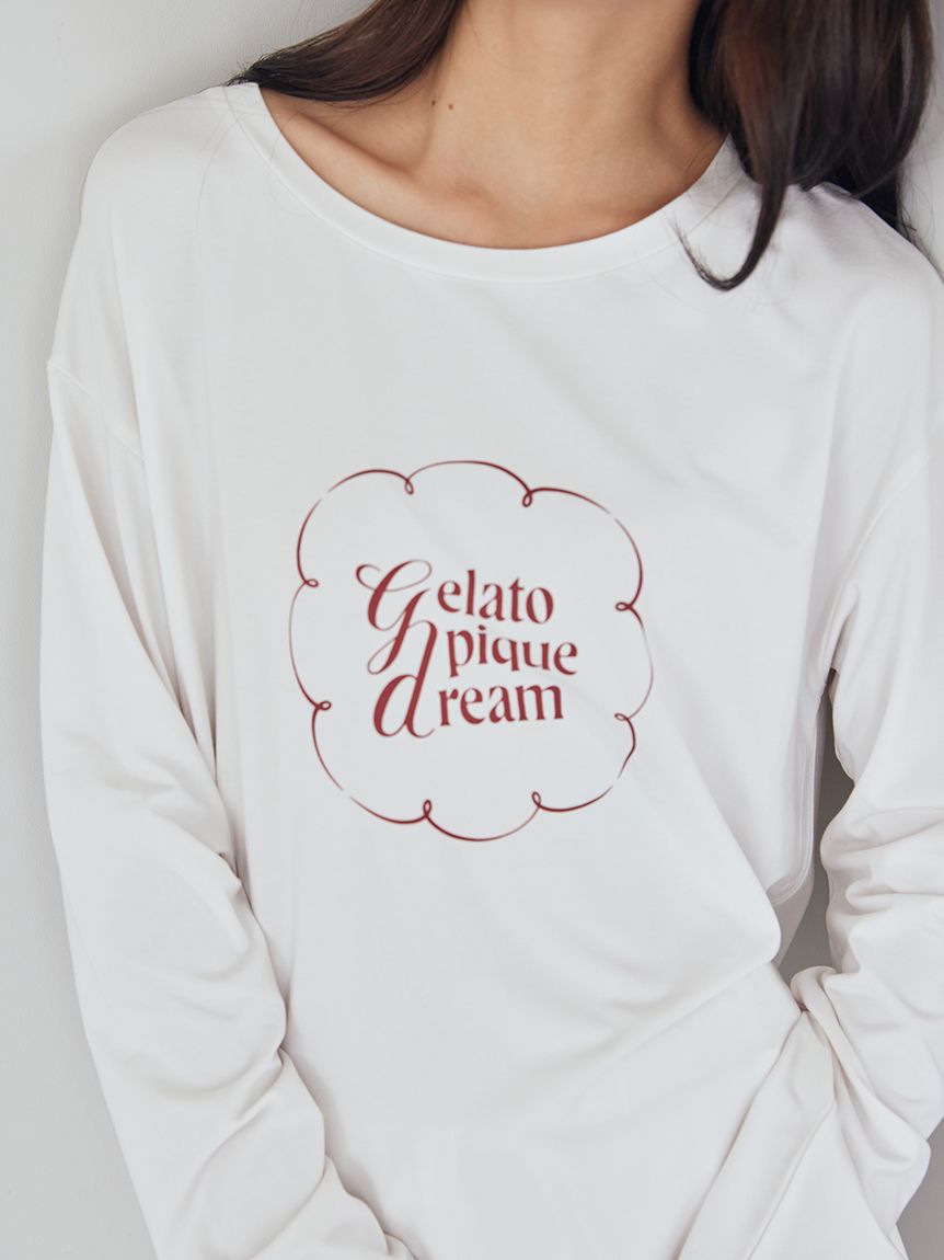 ワンポイントレーヨンロゴロンT(カットソー・Tシャツ)｜ルームウェア