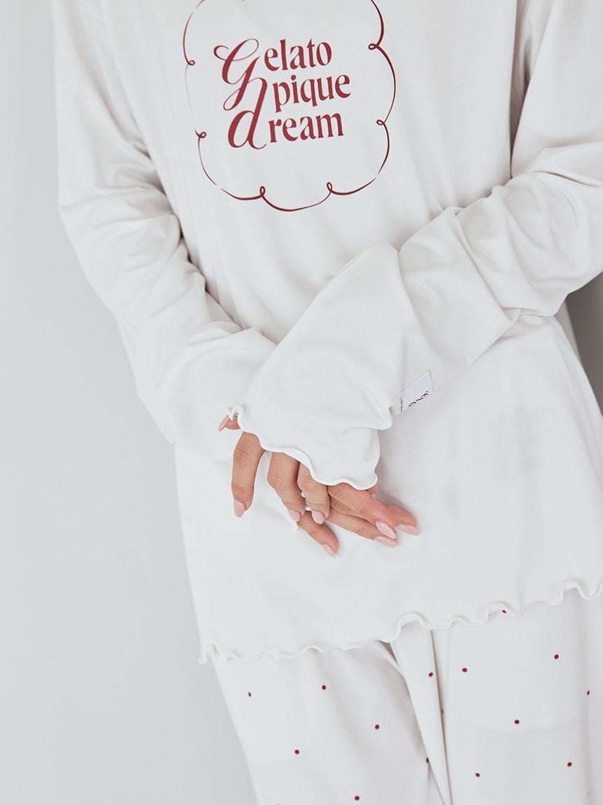 ワンポイントレーヨンロゴロンT(カットソー・Tシャツ)｜ルームウェア