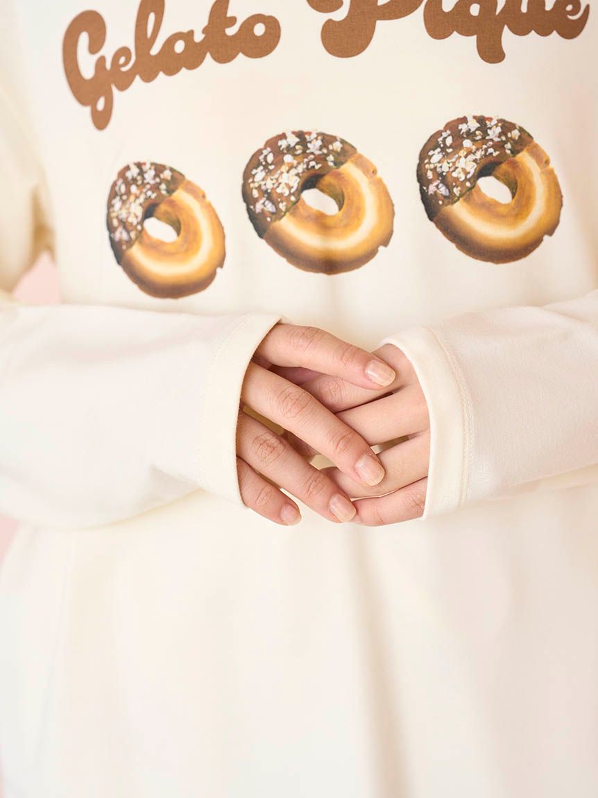 ドーナツワンポイントロンT(カットソー・Tシャツ)｜ルームウェア