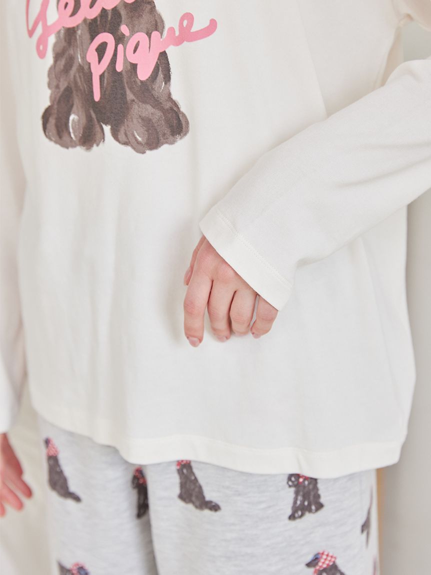 スカーフDOGワンポイントロンT(カットソー・Tシャツ)｜ルームウェア