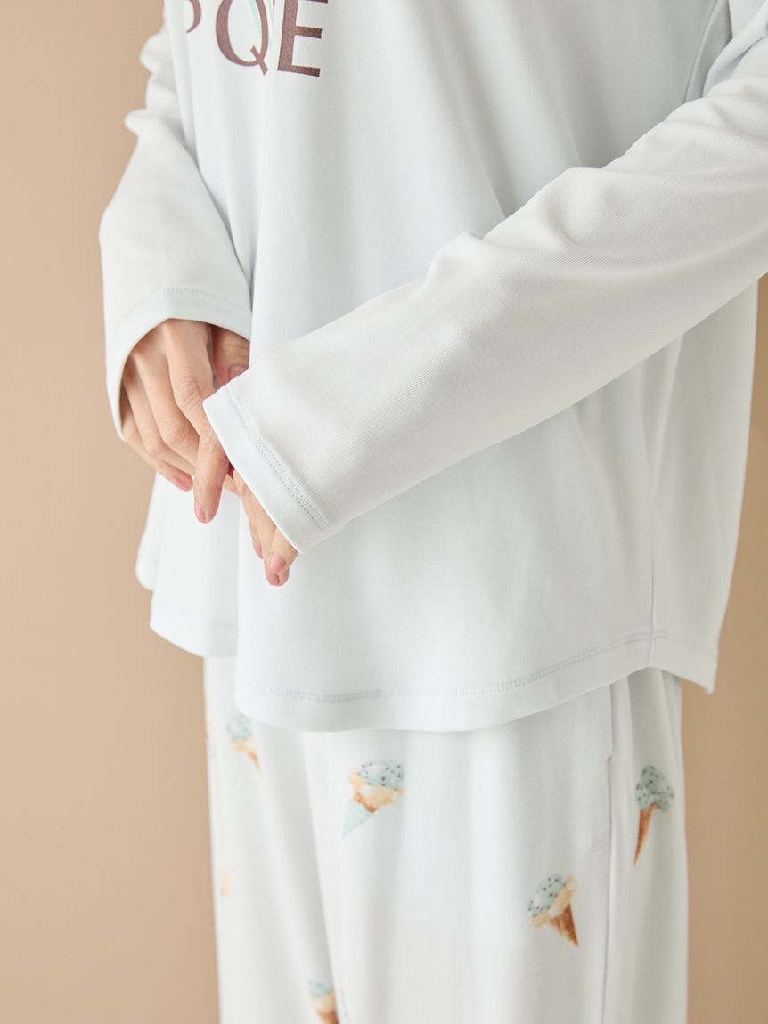 アイスワンポイントロンT(カットソー・Tシャツ)｜ルームウェア