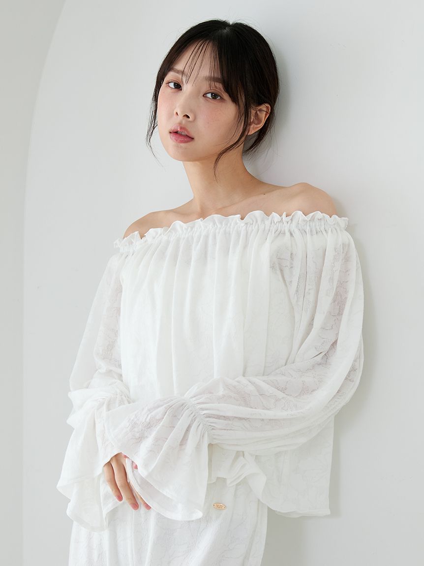 【うっち】gelato pique さくらレーシージャガードプルオーバー さくらレーシージャガードプルオーバー(カットソー・Tシャツ)｜ルーム