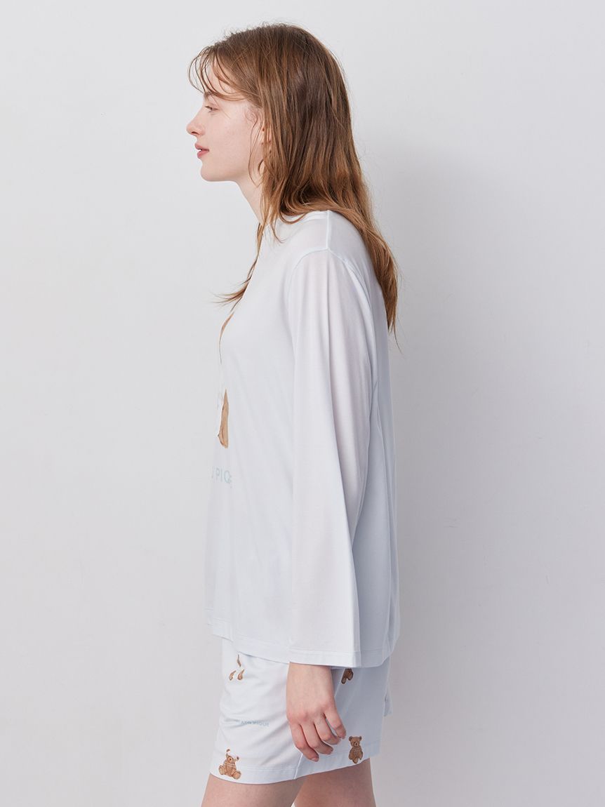 抗菌防臭バスローブベアワンポイントロンT(カットソー・Tシャツ