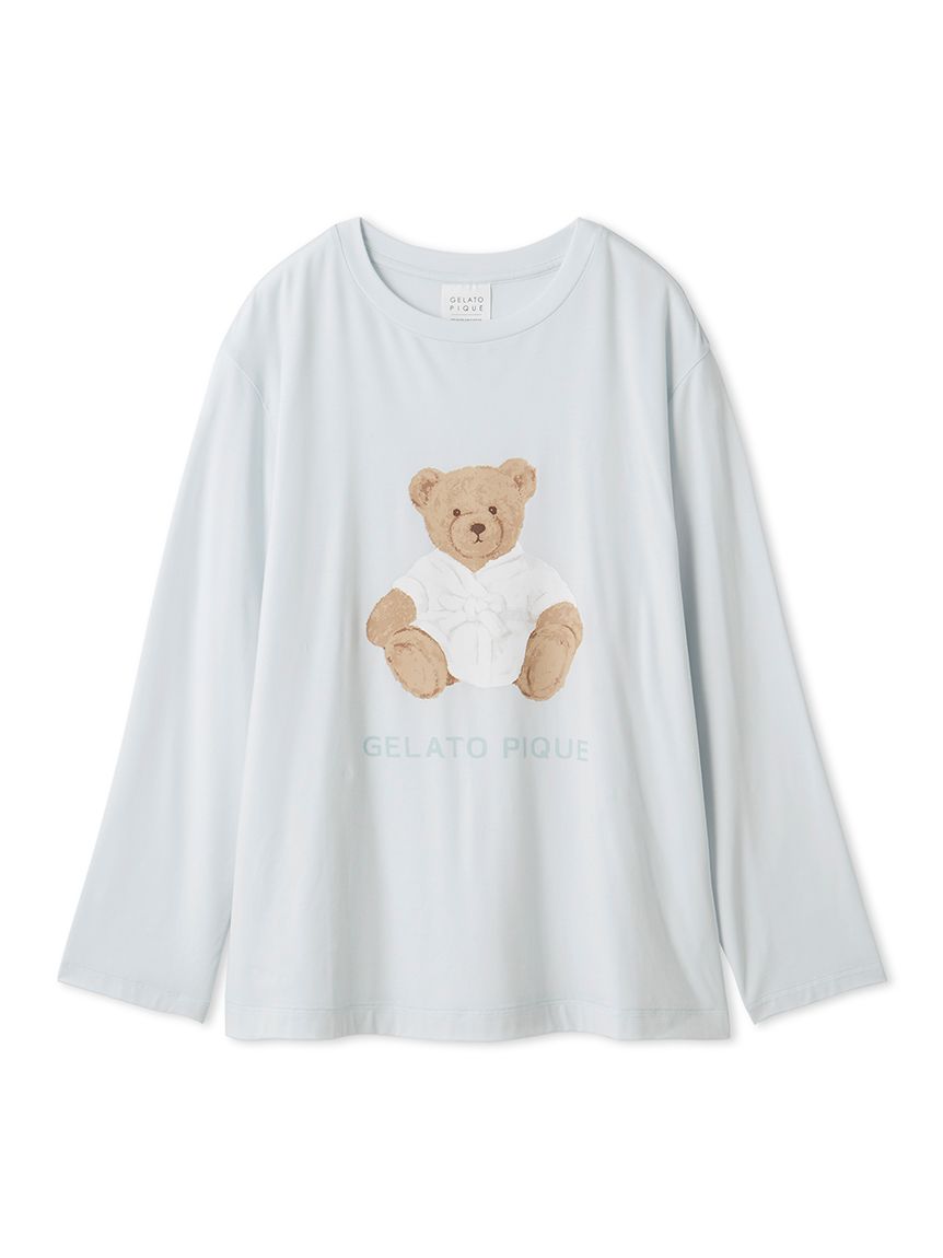 抗菌防臭バスローブベアワンポイントロンT(カットソー・Tシャツ