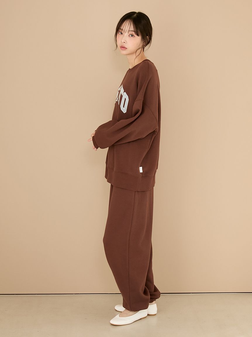 sssa108o☆ウラケカレッジプリントプルオーバー カレッジロゴ裏毛プルオーバー(カットソー・Tシャツ)｜ルームウェア