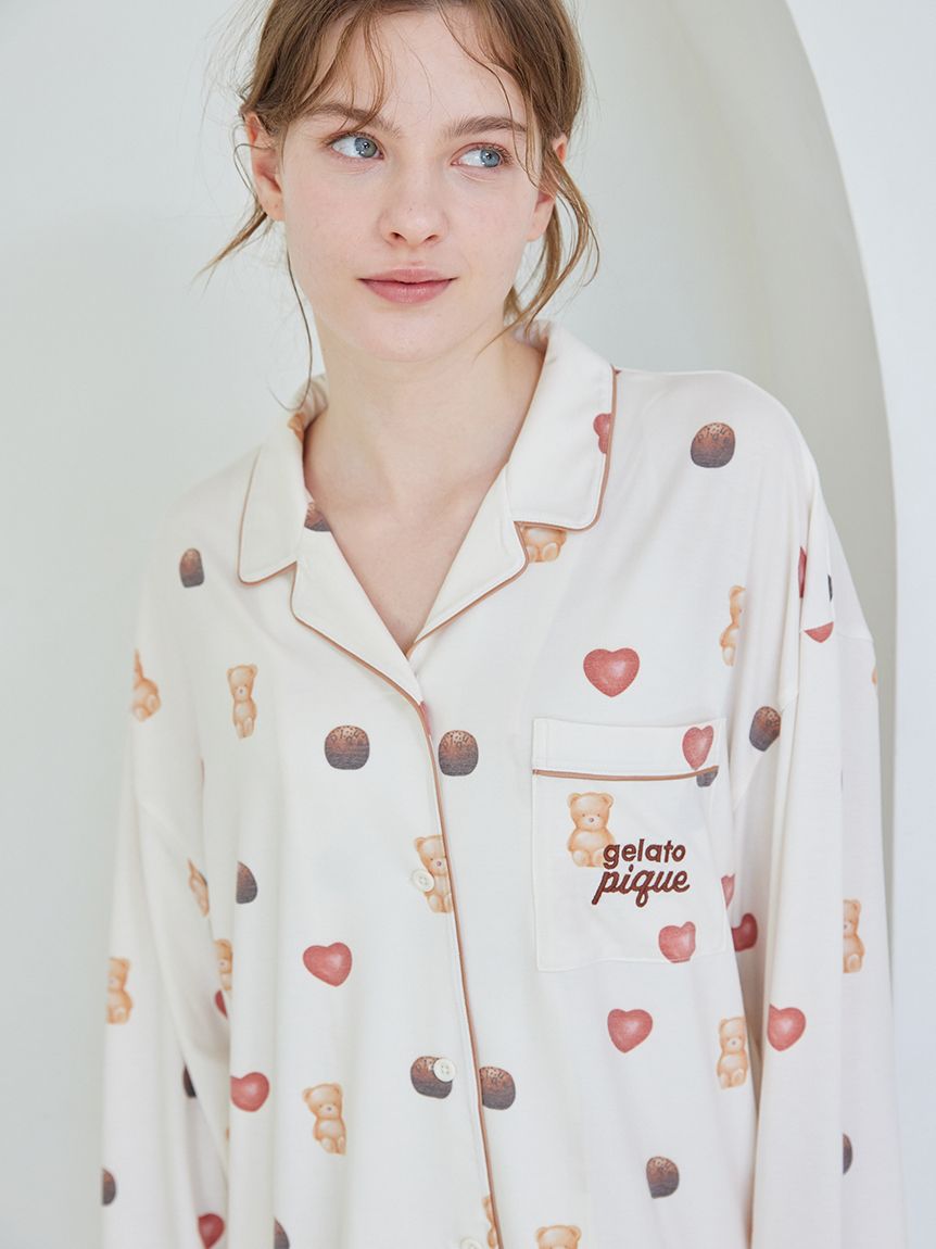 ラブホテル 総柄シャツ PINK MOTEL】B2752 PM カルチャークラッシュ総柄シャツ(M ブラック
