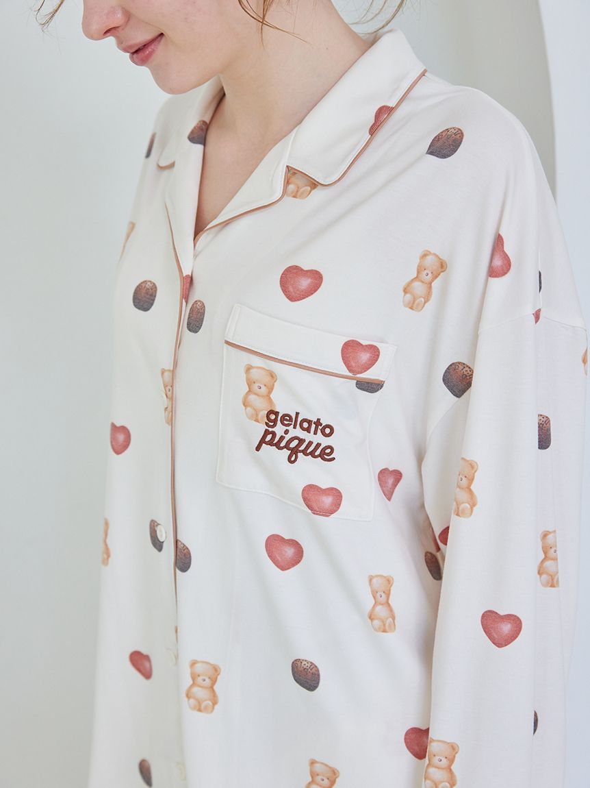 総柄シャツ(シャツ)｜ルームウェア・パジャマ通販のgelatopique