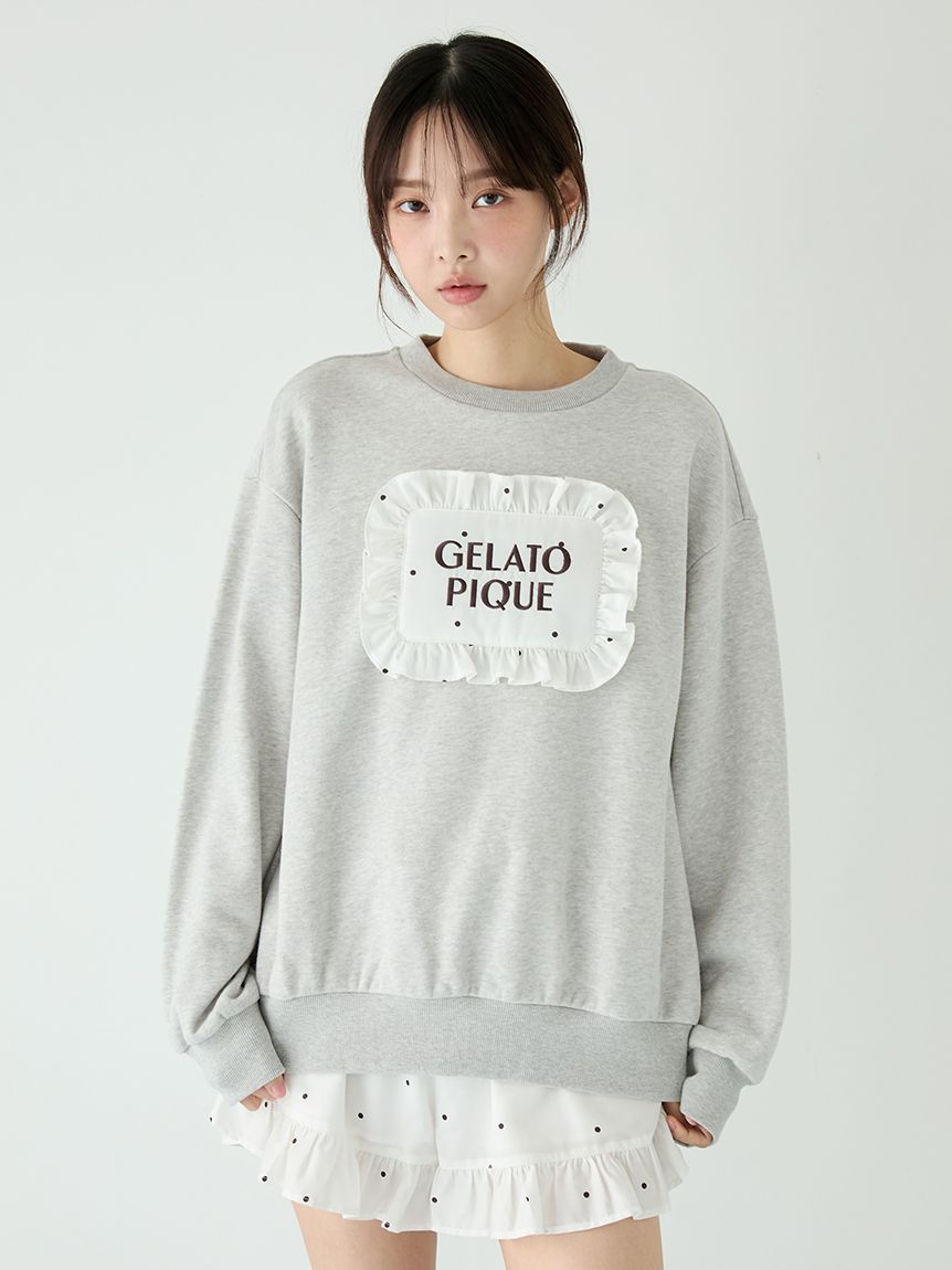 ピローモチーフ裏毛プルオーバー(カットソー・Tシャツ)｜ルームウェア
