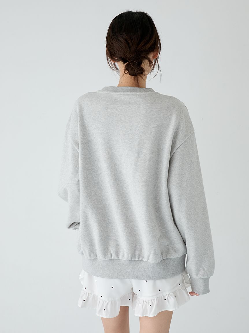 ピローモチーフ裏毛プルオーバー(カットソー・Tシャツ)｜ルームウェア