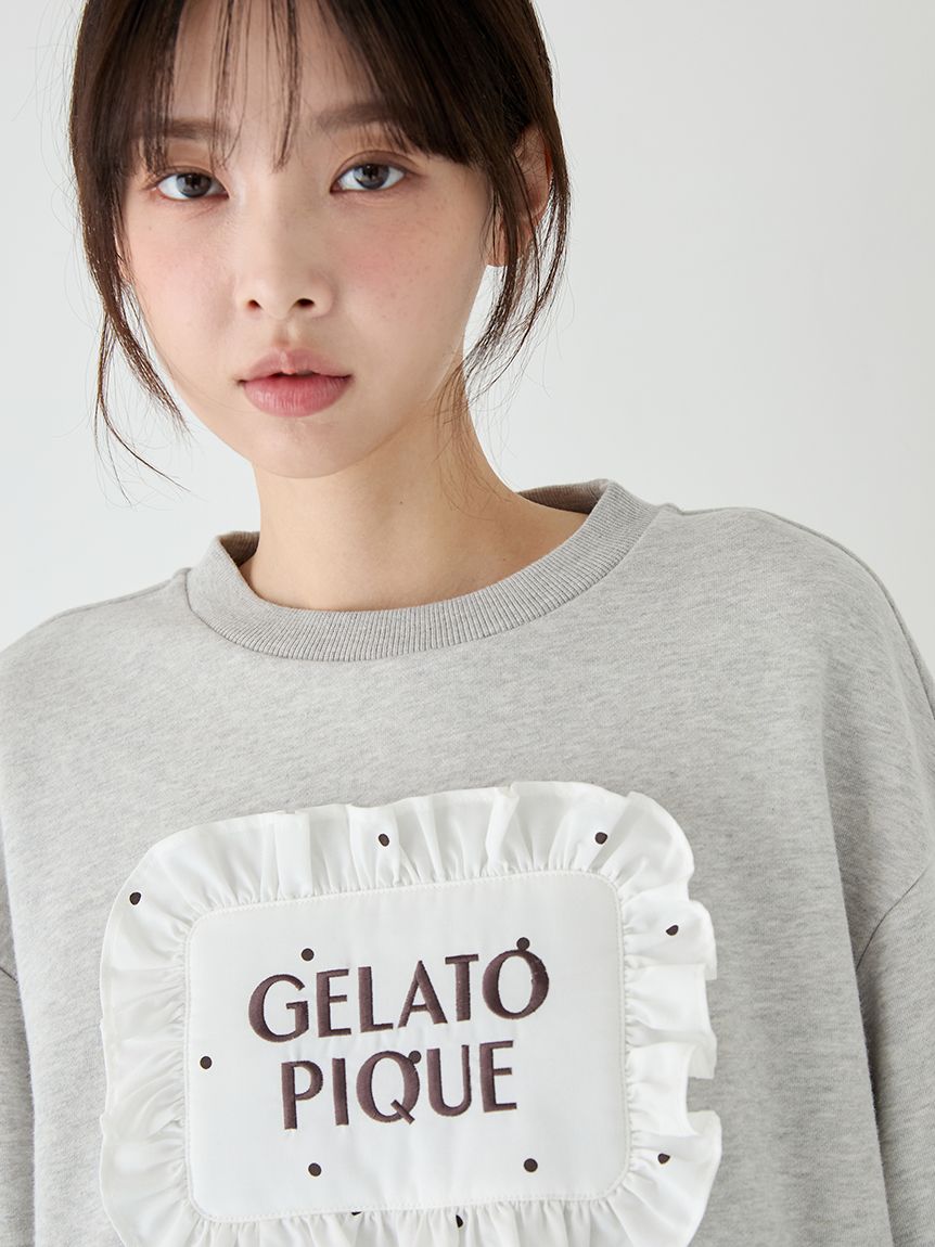 ピローモチーフ裏毛プルオーバー(カットソー・Tシャツ)｜ルームウェア