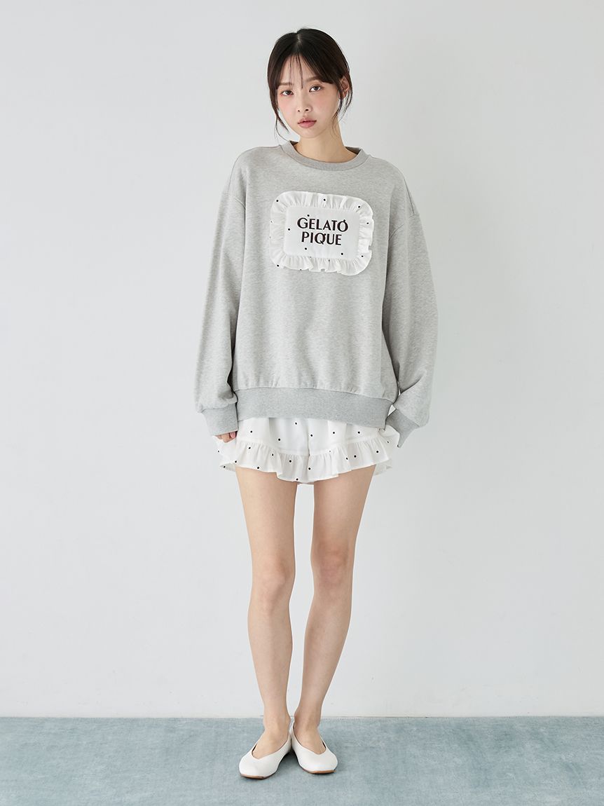 ピローモチーフ裏毛プルオーバー(カットソー・Tシャツ)｜ルームウェア