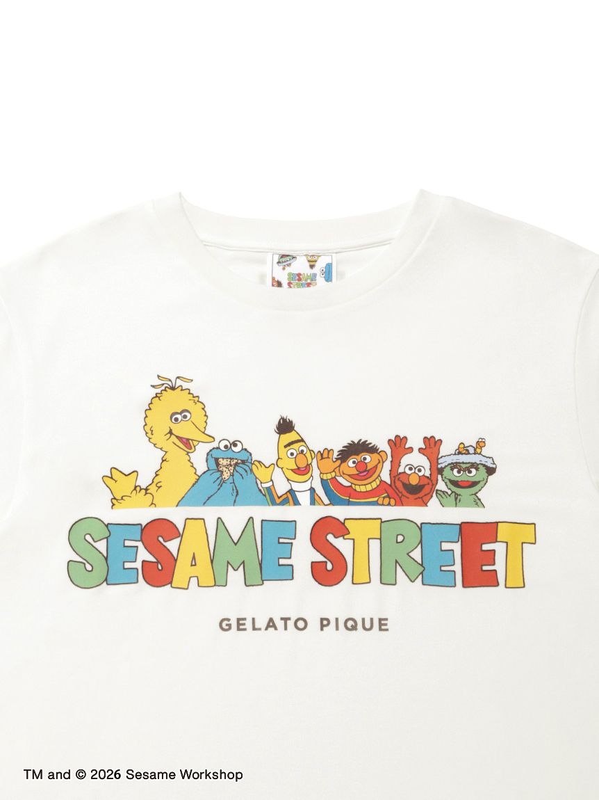 S*_様 ジェラートピケ　セサミストリート　ワンポイントTシャツ　総柄ロングパン SESAME STREET】ワンポイントTシャツ(カットソー・Tシャツ)｜ルーム