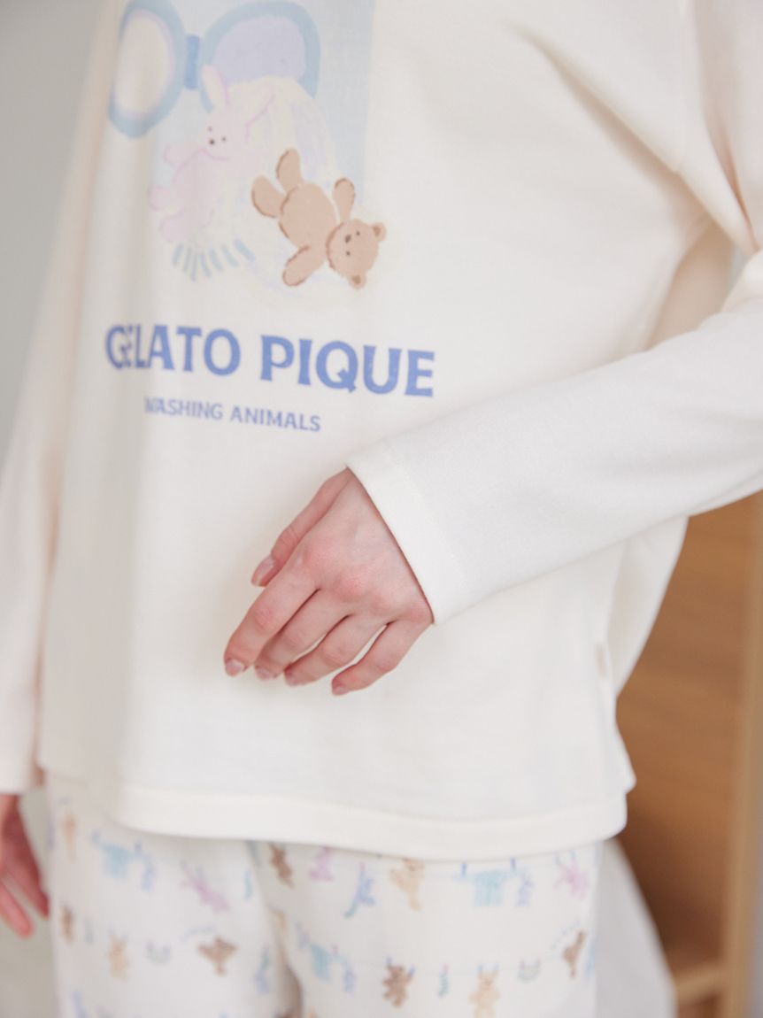 ウォッシングアニマルワンポイントロンT(カットソー・Tシャツ)｜ルーム