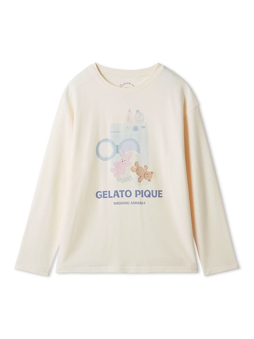 ウォッシングアニマルワンポイントロンT(カットソー・Tシャツ)｜ルーム