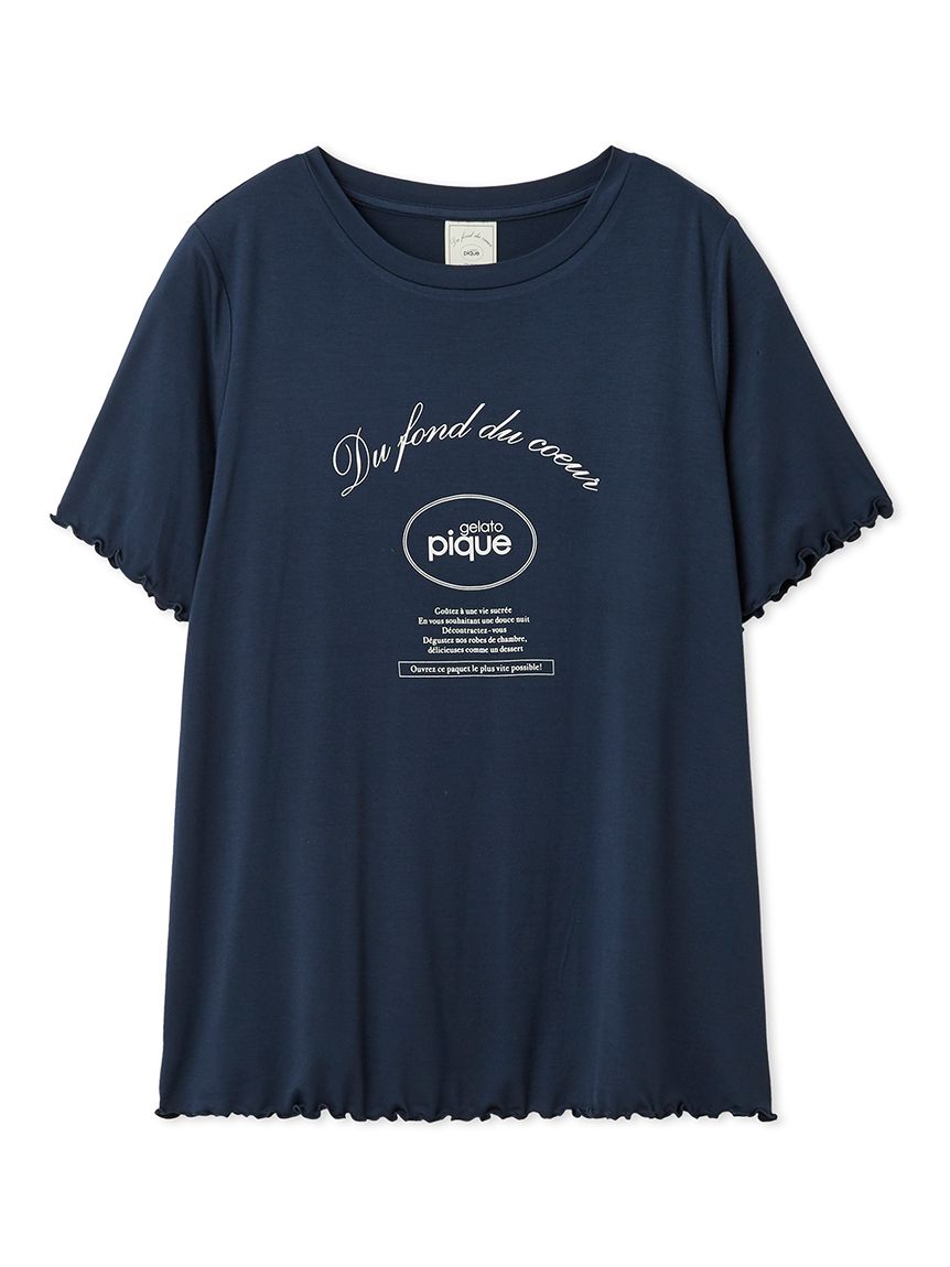 レーヨンロゴメローTシャツ(カットソー・Tシャツ)｜ルームウェア