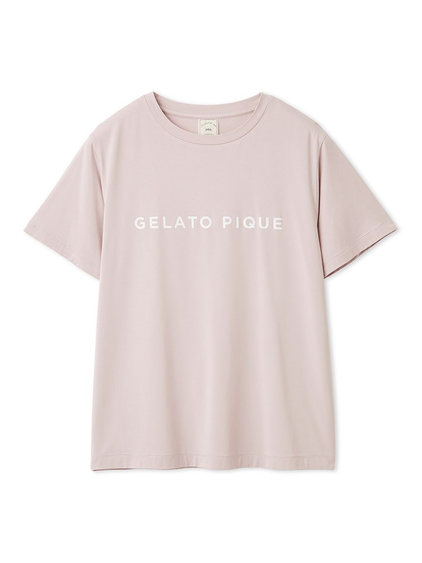 レーヨンロゴTシャツ&ボーダーロングパンツセット(カットソー・Tシャツ