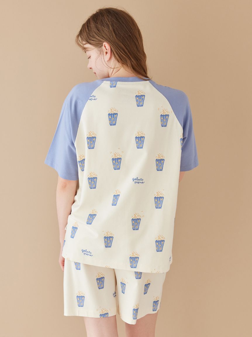 ポップコーン柄Tシャツ(カットソー・Tシャツ)｜ルームウェア・パジャマ