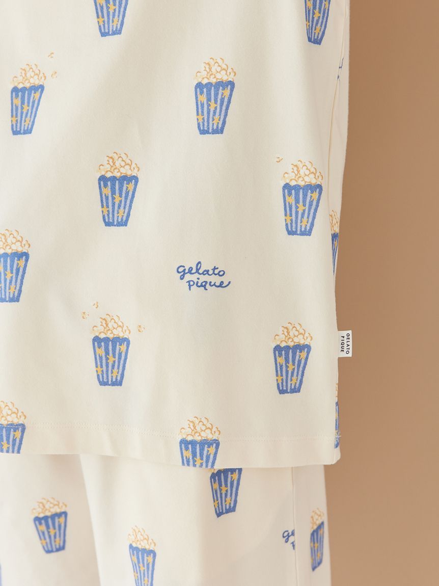 ポップコーン柄Tシャツ(カットソー・Tシャツ)｜ルームウェア・パジャマ